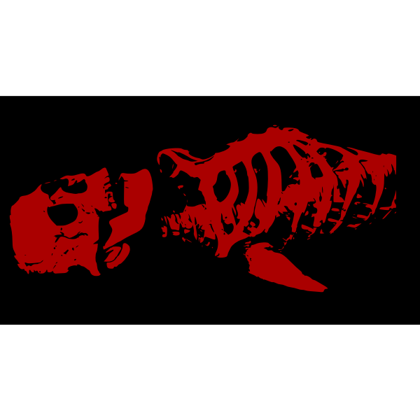 SVG Red skeleton