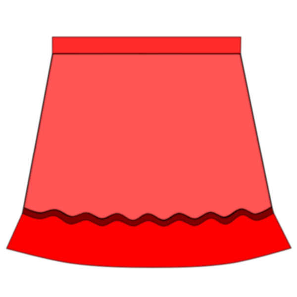 SVG Red skirt vector drawing