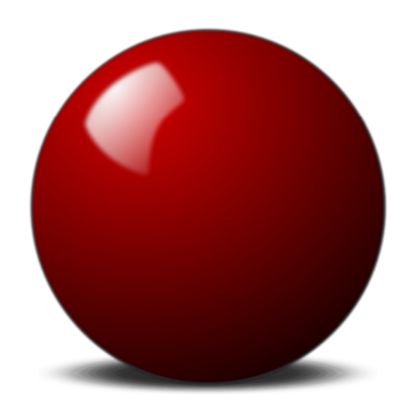 SVG Red snooker ball