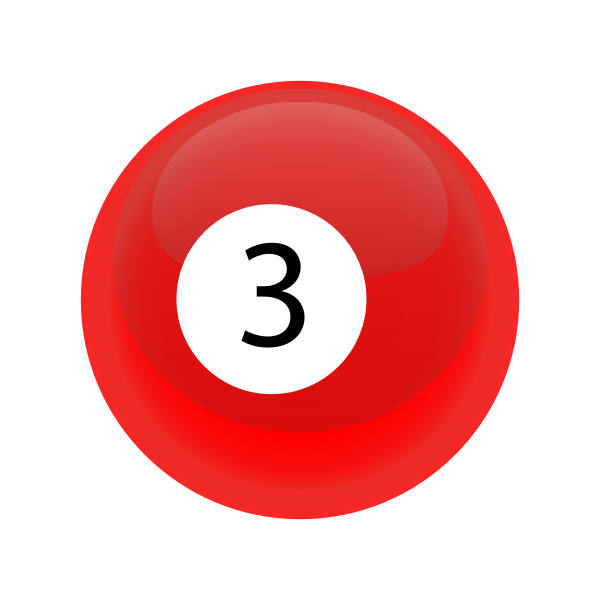 SVG Red snooker ball 3