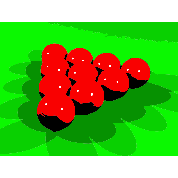 SVG Red snooker balls vector clip art