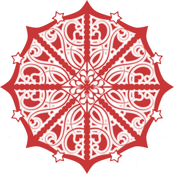 SVG Red snowflake