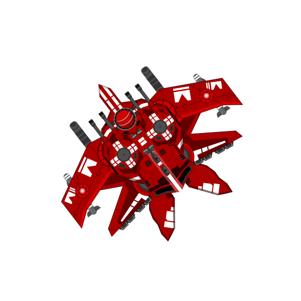 SVG Red spaceship