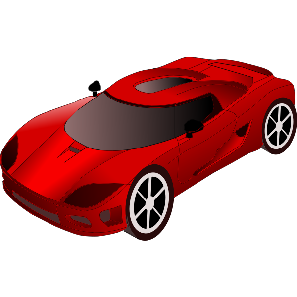 SVG Red sports racing car vector clip art