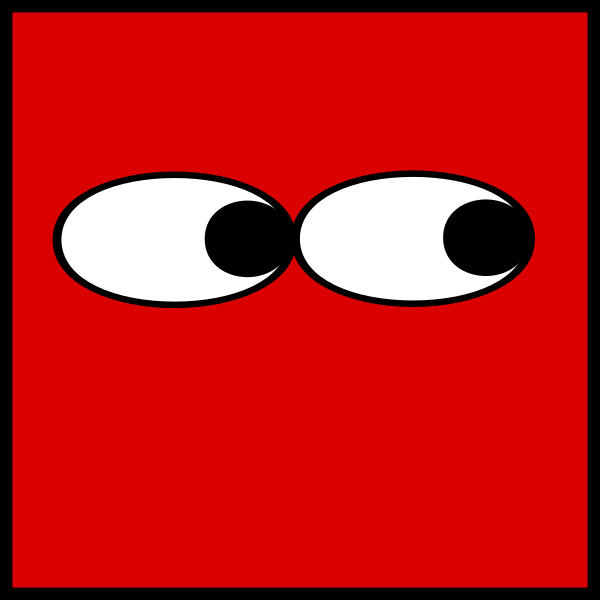 SVG Red square with eyes