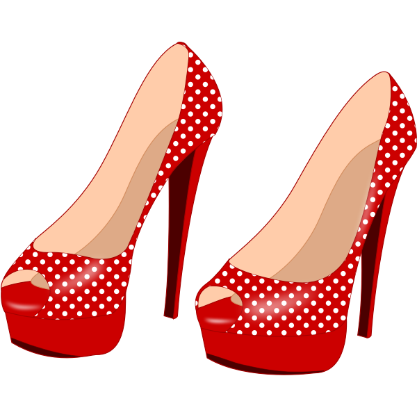 SVG Red stilettos with pattern