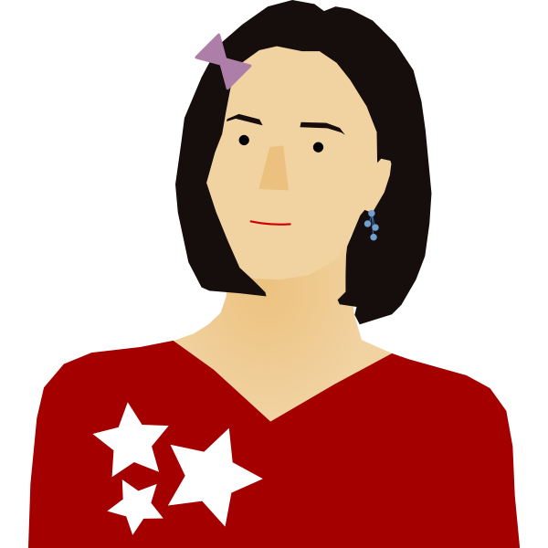 SVG Red sweater lady