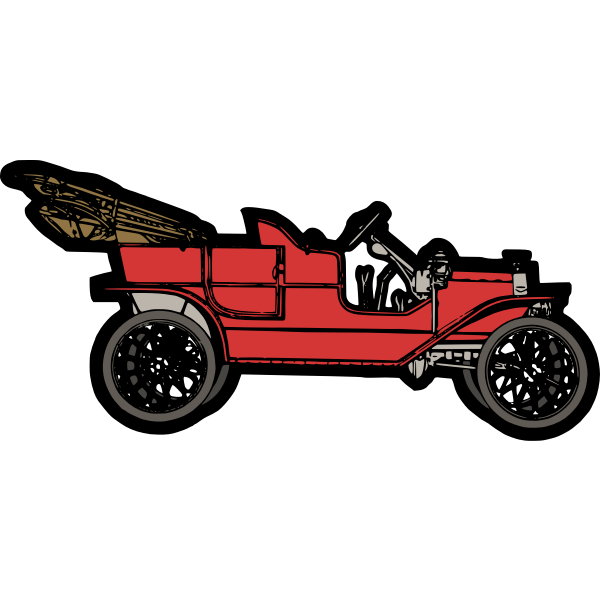 SVG Red T-model car