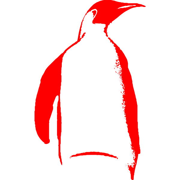 SVG Red tux outline vector image