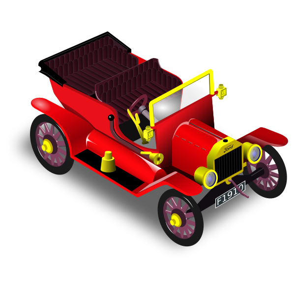 SVG Red vintage car