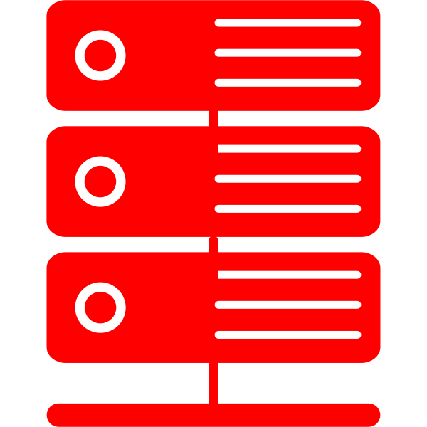 SVG Red virtual server vector illustration