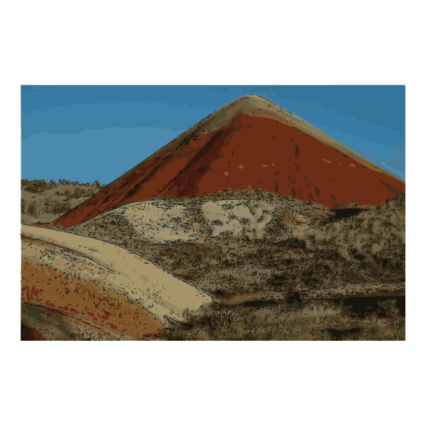 SVG Red volcano cone