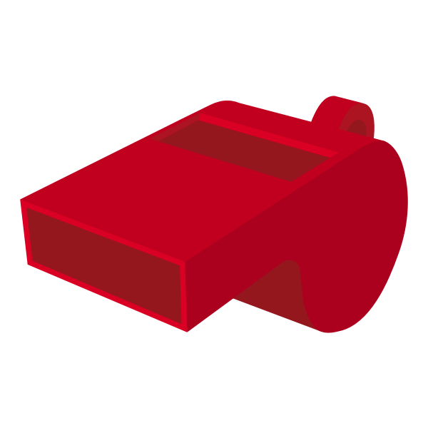 SVG Red whistle vector illustration
