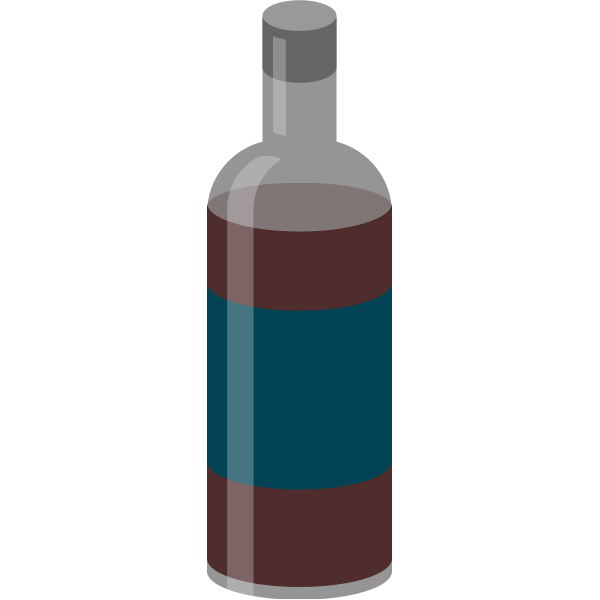 SVG Red wine bottle vector graphics
