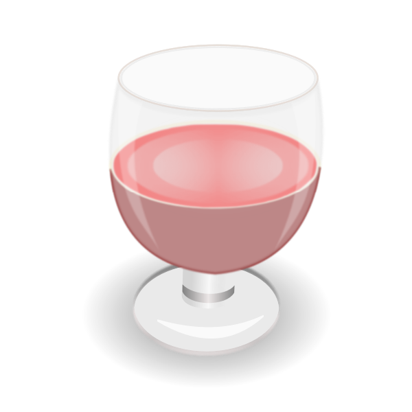 SVG Red wine glass in vector graphics