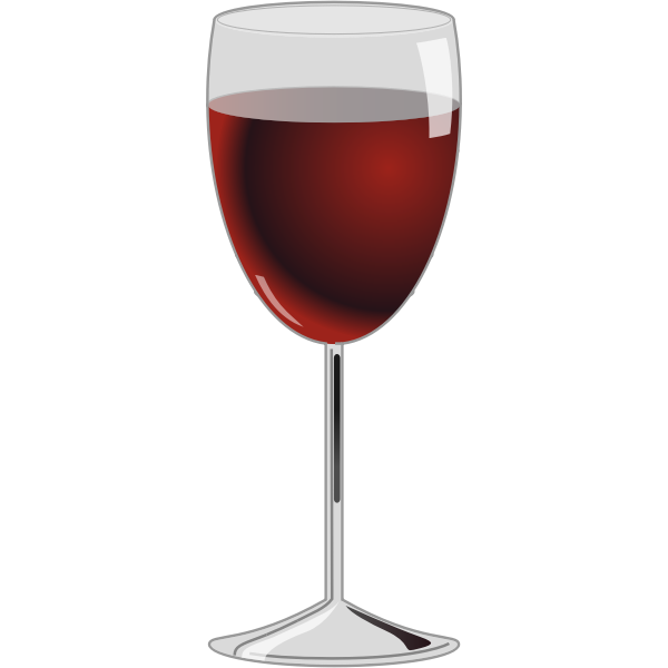 SVG Red wine glass vector graphics