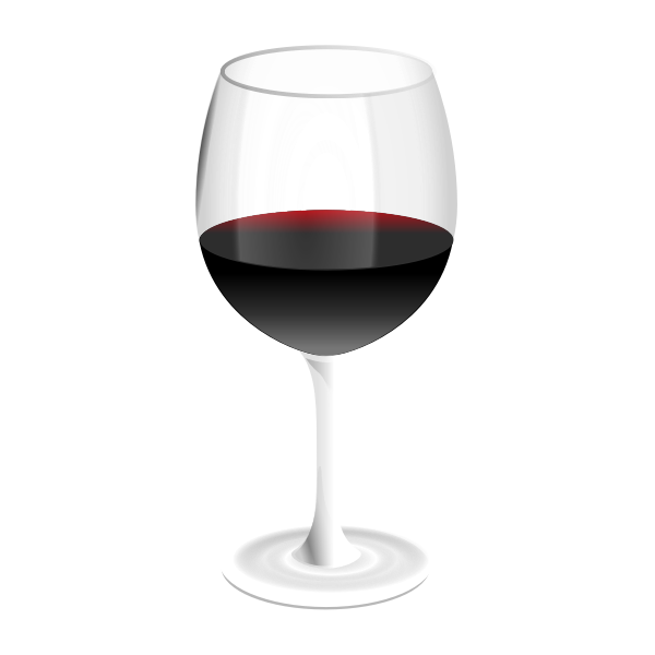 SVG Red wine glass vector image