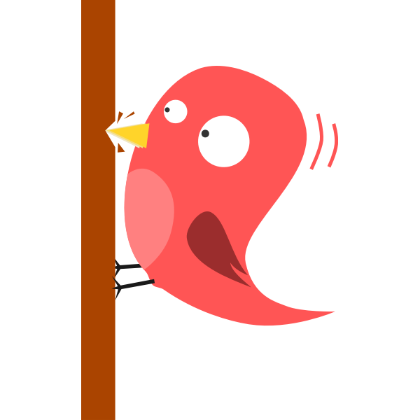 SVG Red woodpecker