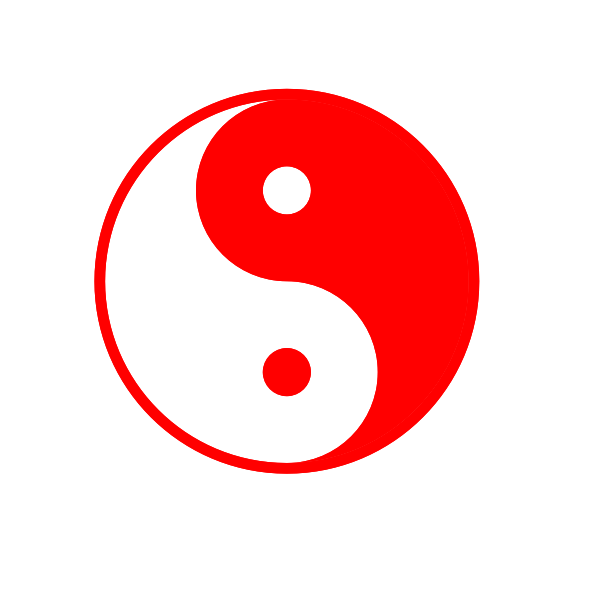 SVG Red yin yang