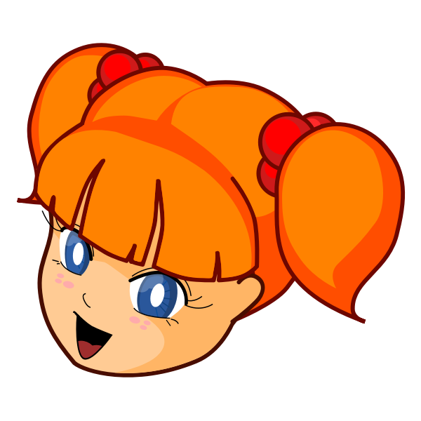 SVG Redhead anime girl