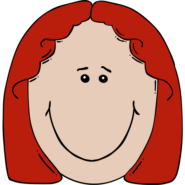 SVG Redhead girl vector image