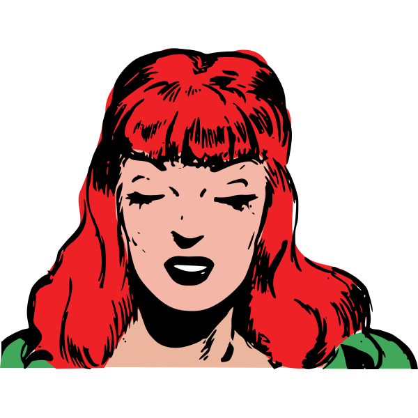 SVG Redhead woman image