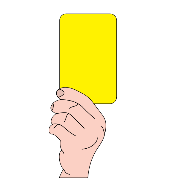 SVG Referee showing yellow card vector graphics