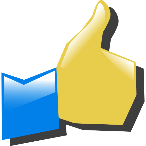 SVG Reflective hand thumbs up vector graphics