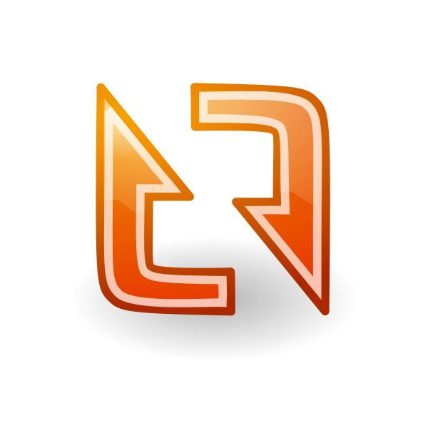 SVG Refresh Orange Button Tango Style