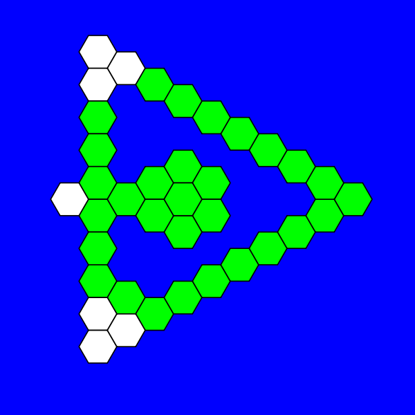 SVG regular hex-a-hop triangular