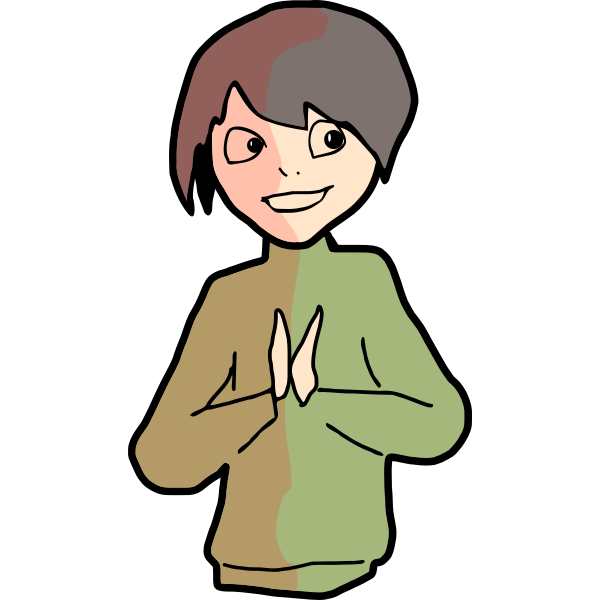 SVG Rejoicing girl