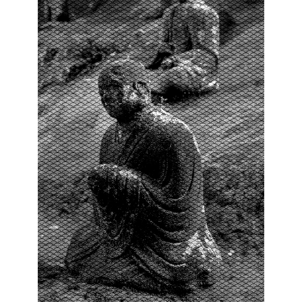 SVG Religion statues in black and white