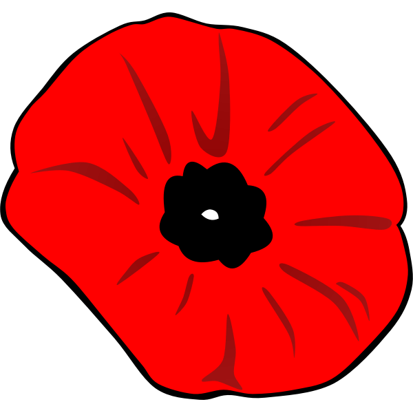 SVG Remembrance Day poppy vector image