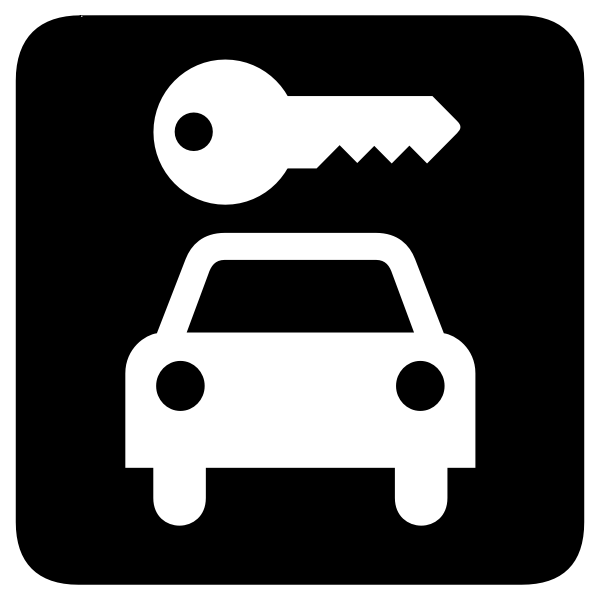 SVG Rent a car sign vector image