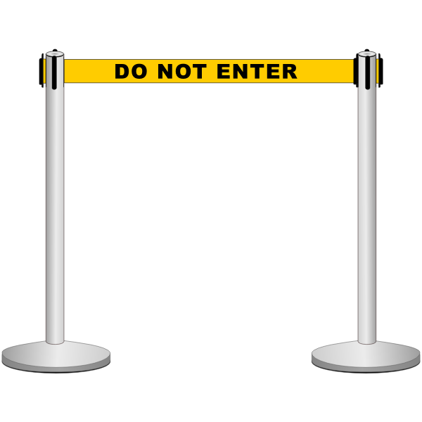 SVG Retractable belt stanchion  airport barrier