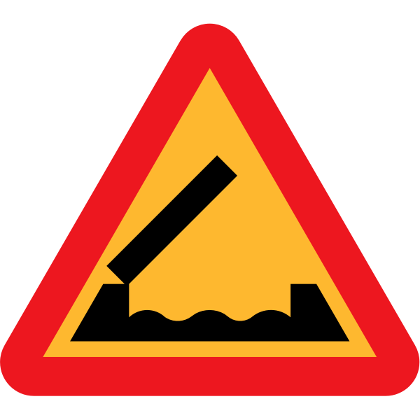 SVG Retractable bridge road sign vector image