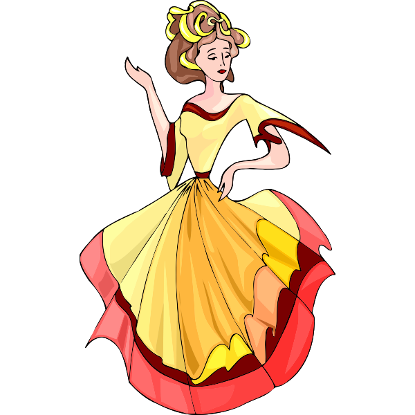 SVG Retro actress vector image