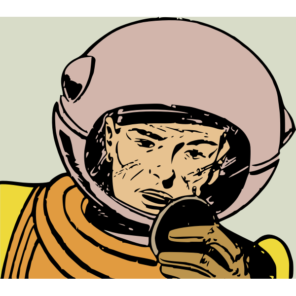 SVG Retro astronaut