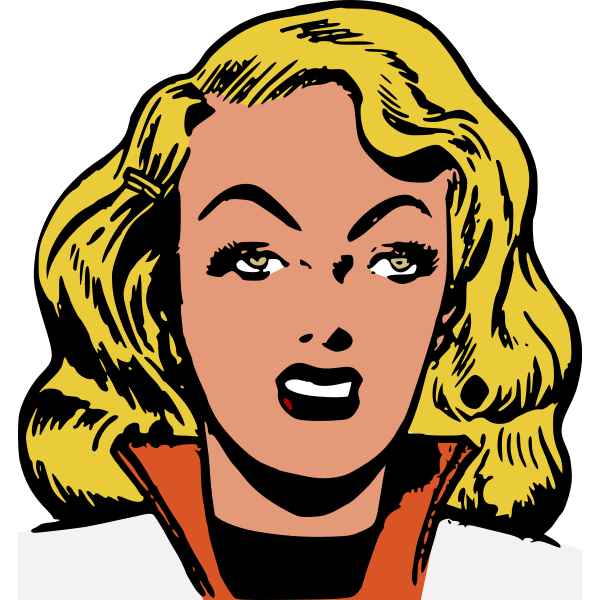 SVG Retro blond woman