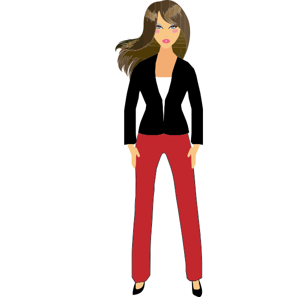 SVG Retro business lady