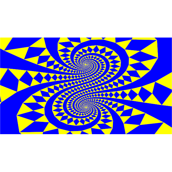 SVG Retro checkered and swirly design