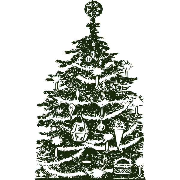 SVG Retro Christmas tree