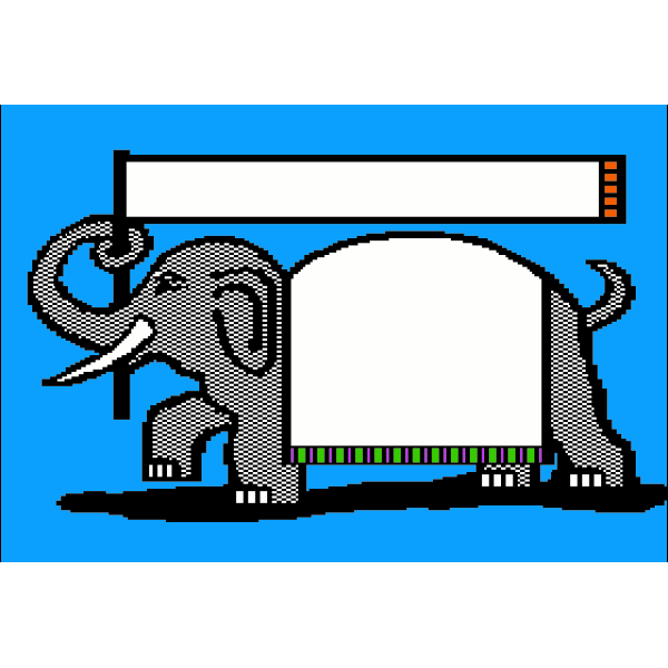 SVG Retro elephant