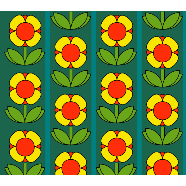 SVG Retro flowers