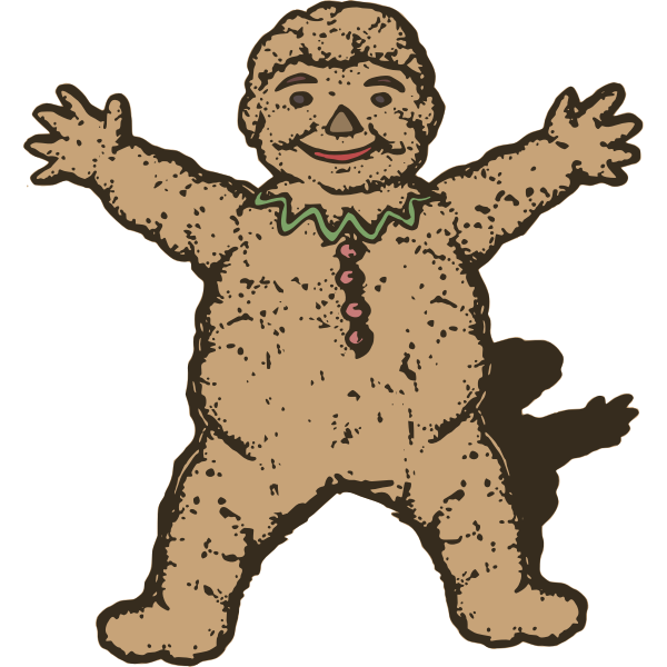 SVG Retro gingerbread man