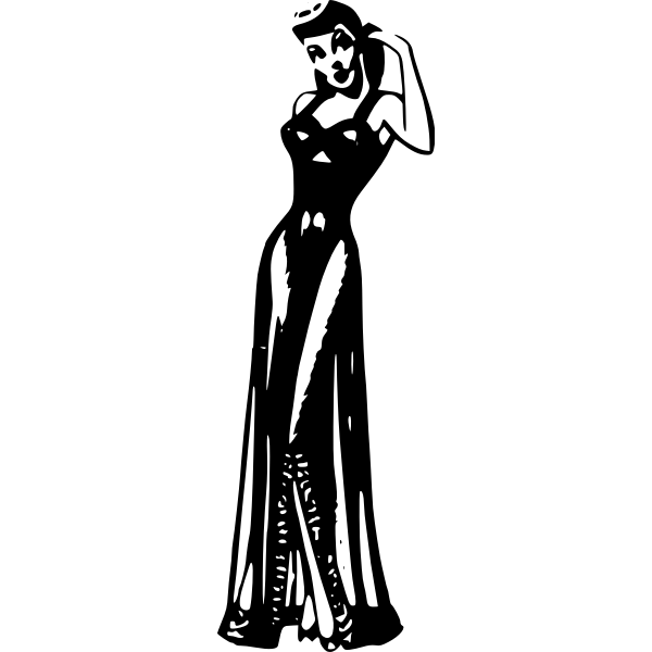 SVG Retro girl