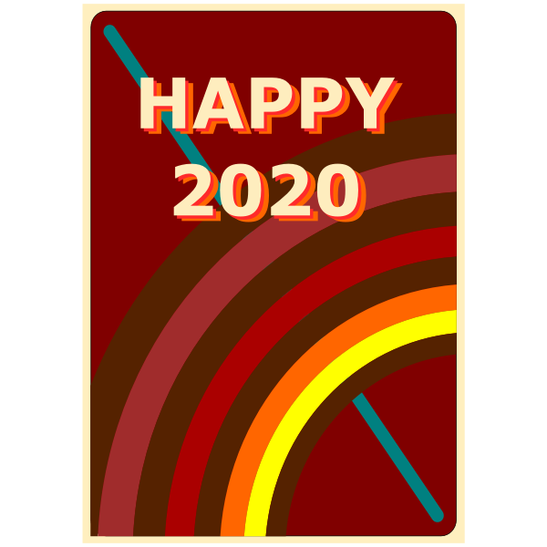SVG Retro Happy 2020
