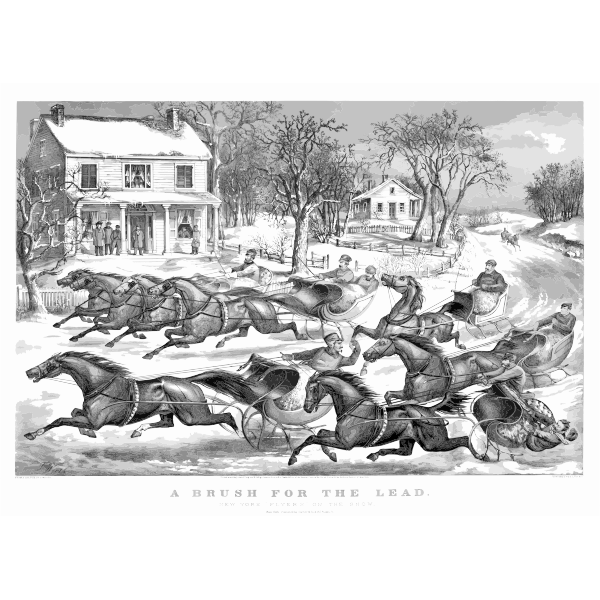 SVG Retro horse racing