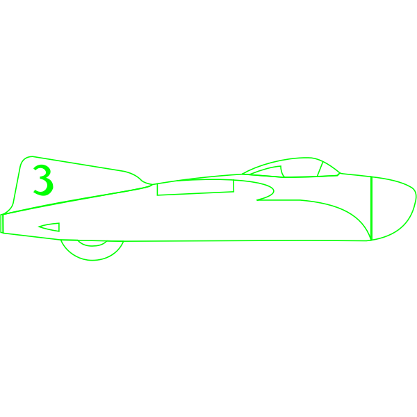 SVG Retro jet drawing