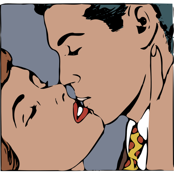 SVG Retro kiss